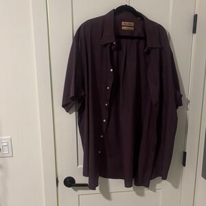 Roundtree & Yorke Men's Rich Plum Casual Shirt